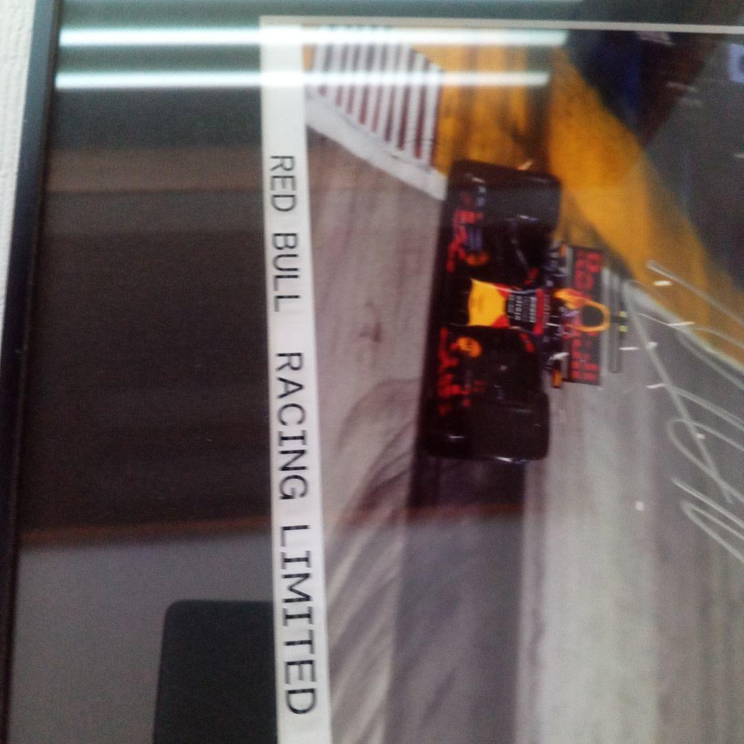 F1 RedBull マックス・フェルスタッペン直筆サイン入フォト　額装品