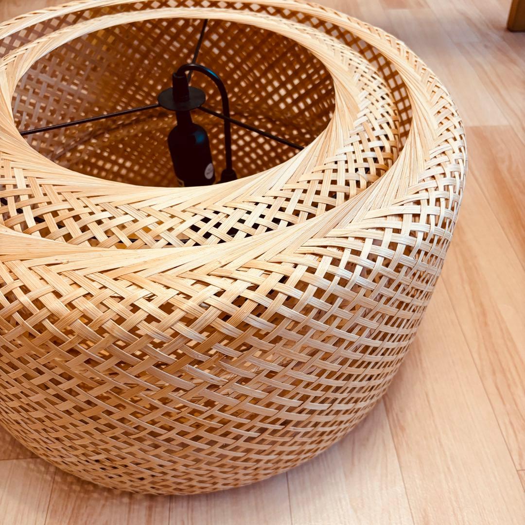 美品✴︎送料込【IKEA✴︎スィネリグペンダントランプ】竹50 cm自然素材和洋OK