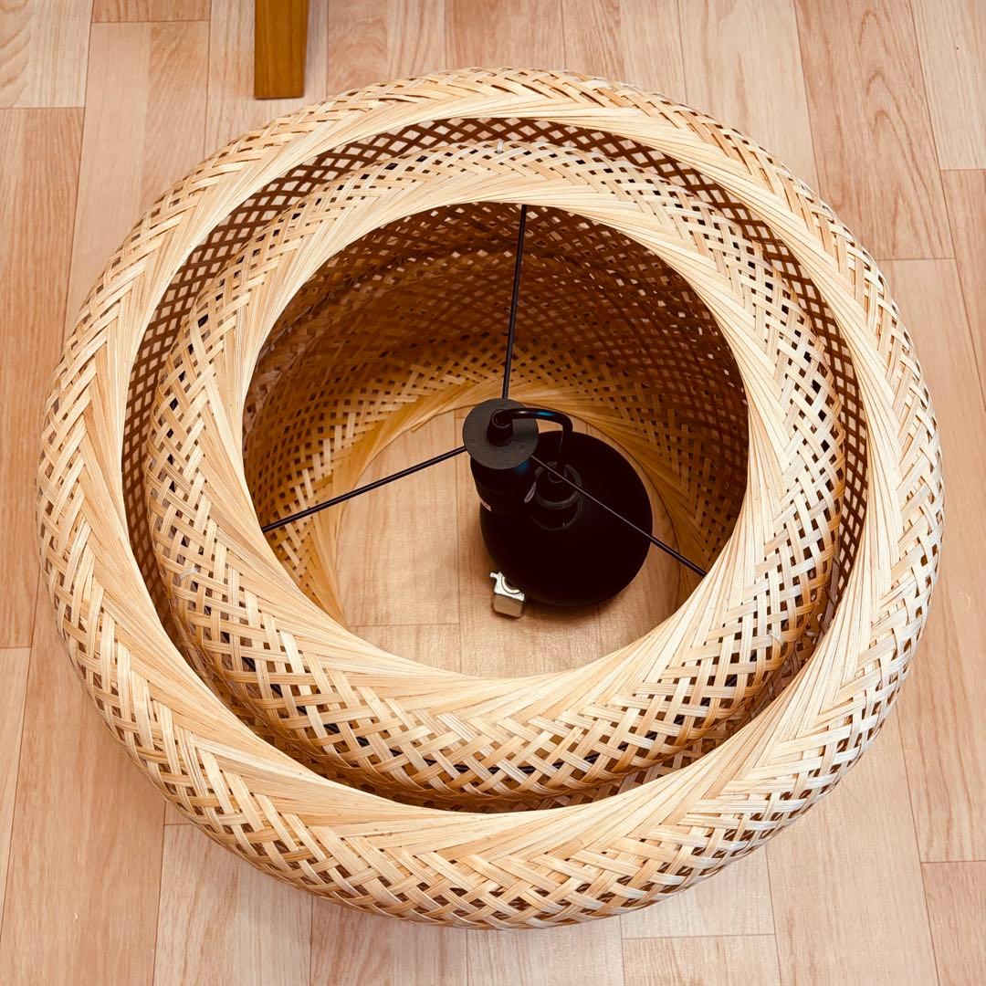 美品✴︎送料込【IKEA✴︎スィネリグペンダントランプ】竹50 cm自然素材和洋OK