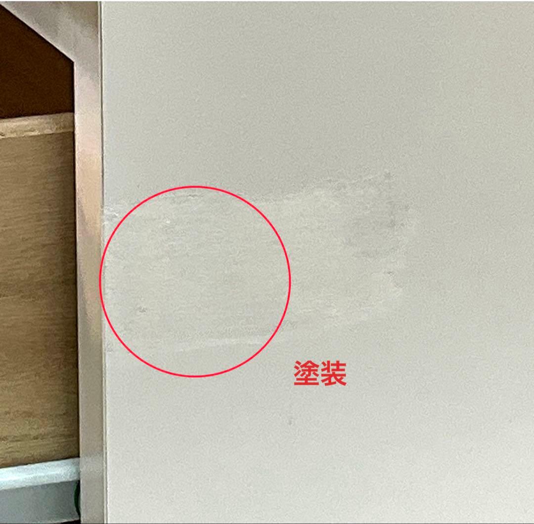 ホワイト木製キッチン2段引き出し(レール式)￼