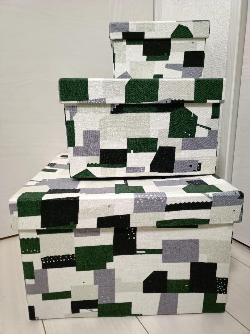 本日のみ10000円お値下げ ミナペルホネン　ファブリックボックス　大中小３個