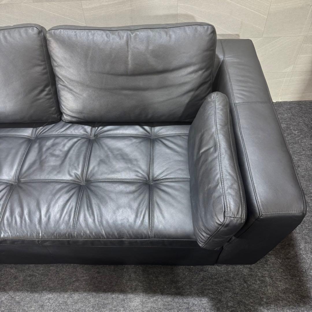 ニトリ カウチソファ 右カウチ ダブルライン3LC 本革 レザー d4408