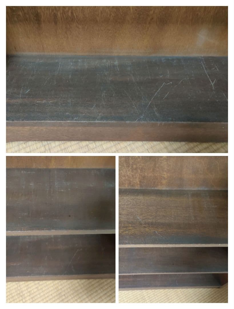 【昭和レトロ】木製 5段本棚 ブラウン