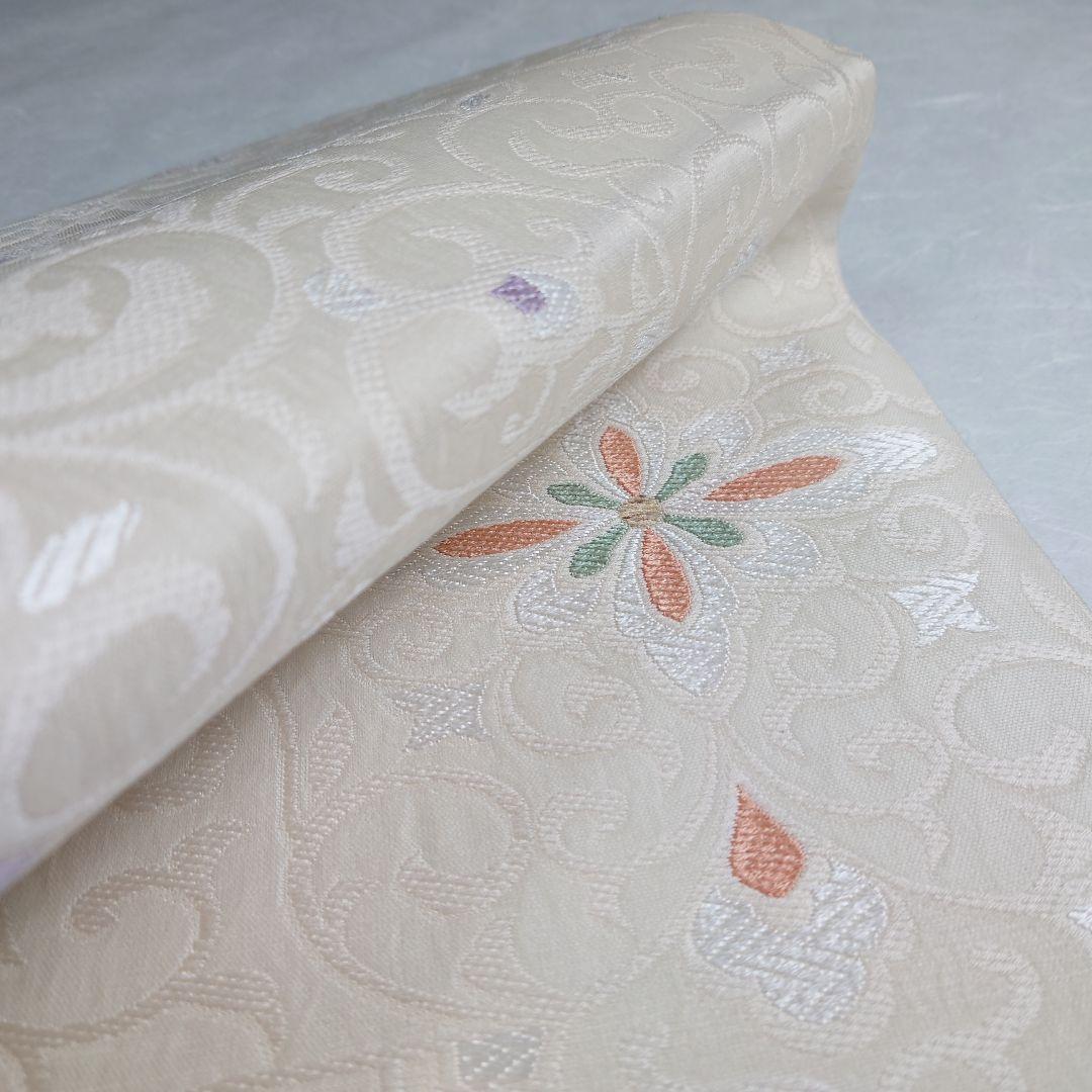 正絹 袋帯 弥栄織物謹製 ぜんまい ヨーロピアン図案 未使用品 スリーシーズン