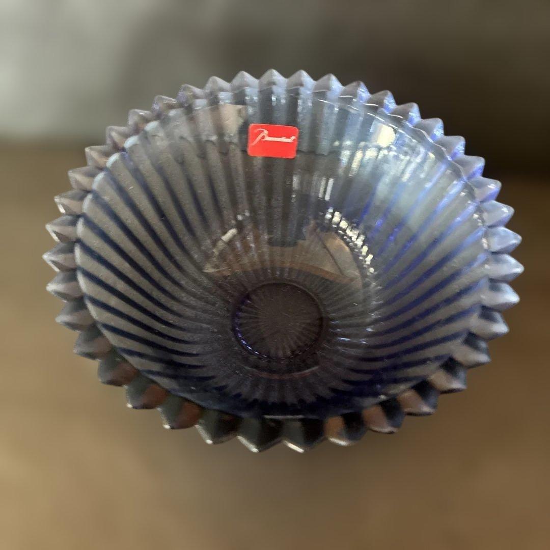 希少BACCARTスモールボウル 4個セット クリア1個　ミッドナイトブルー3個