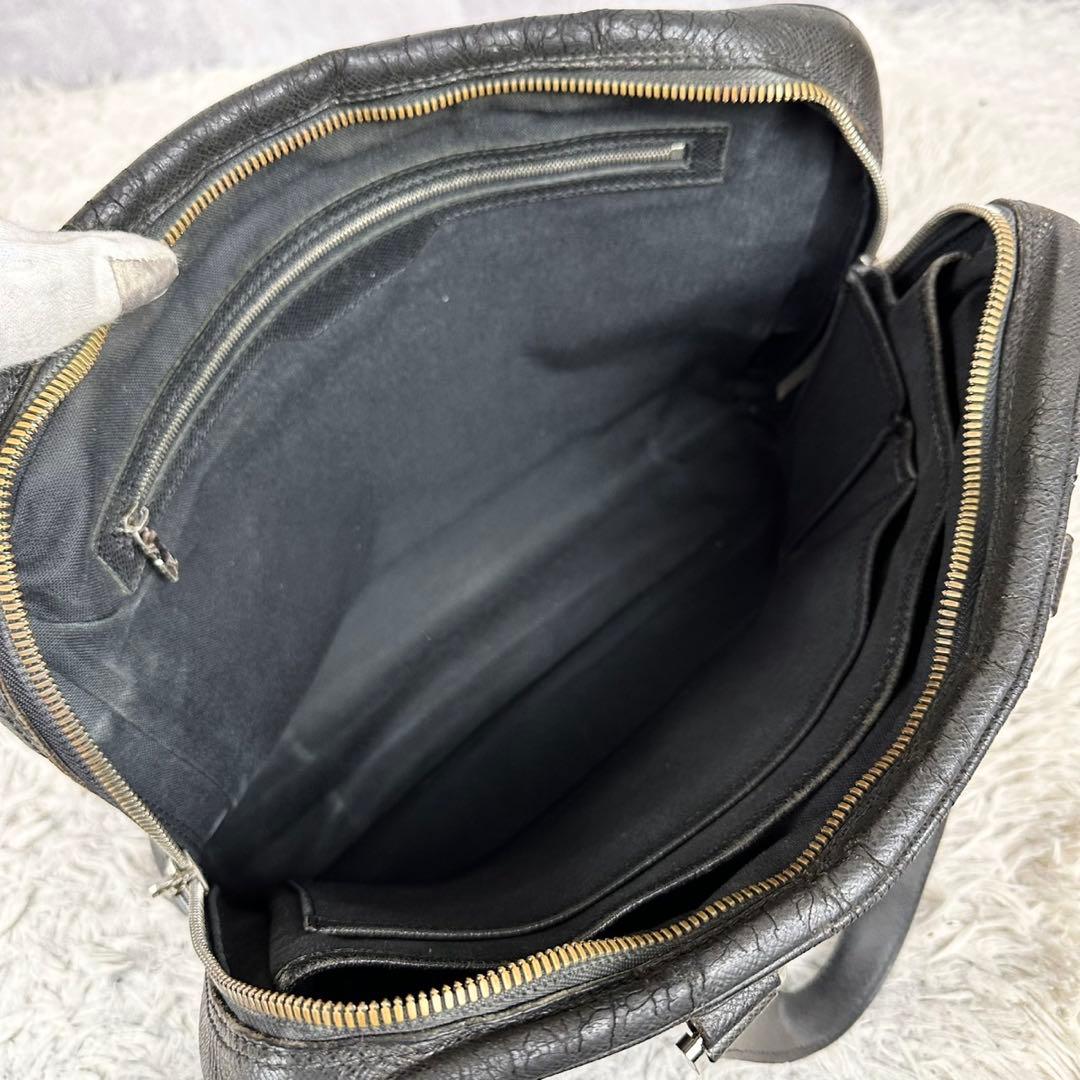 A4可 美品 ルイヴィトン レザー ビジネスバッグ タイガ イゴール 黒