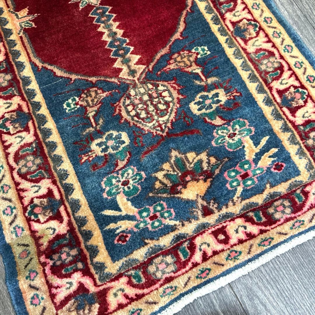 104cmx60ペルシャ絨毯年代織り物シリザーン手織り絨毯スパーヴィンテージラグ