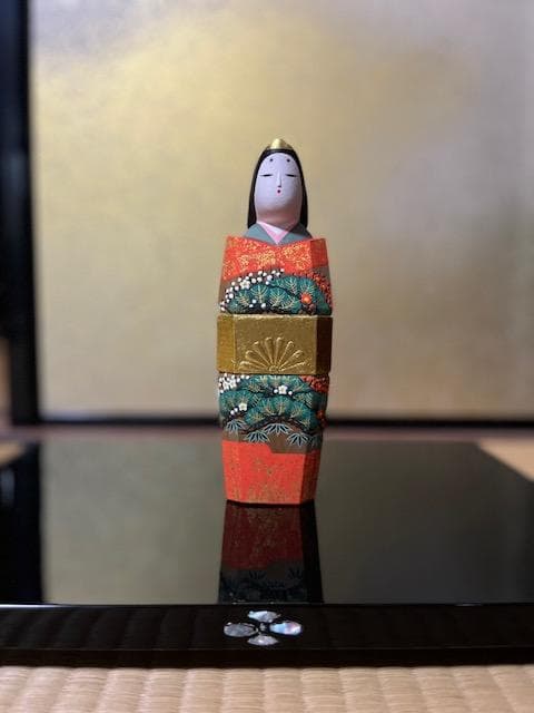 kuu 奈良一刀彫　立雛　奥田龍王作