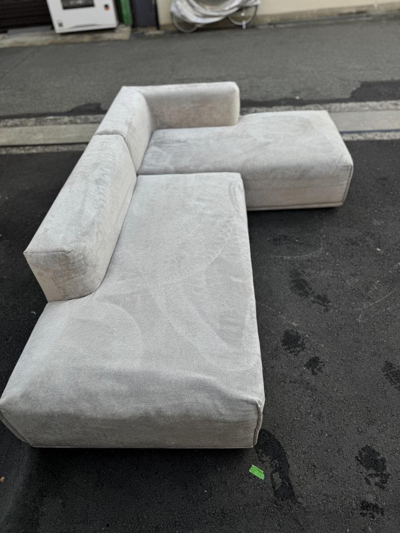 【maaaa】グレー コーナーソファ 　FRANCFRANC