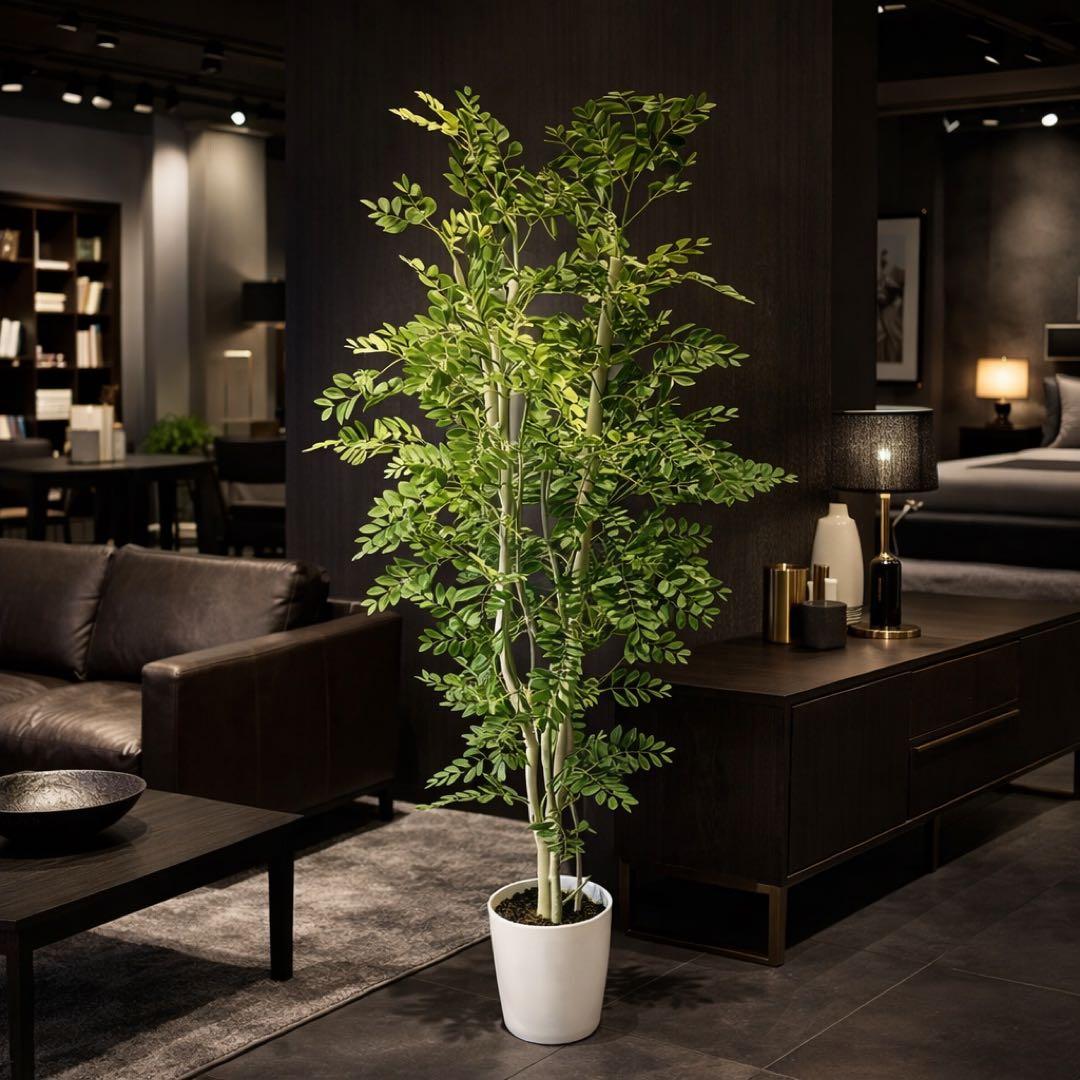 光触媒　人工観葉植物　ウォールグリーン　フェイクグリーン　トネリコ17075aj