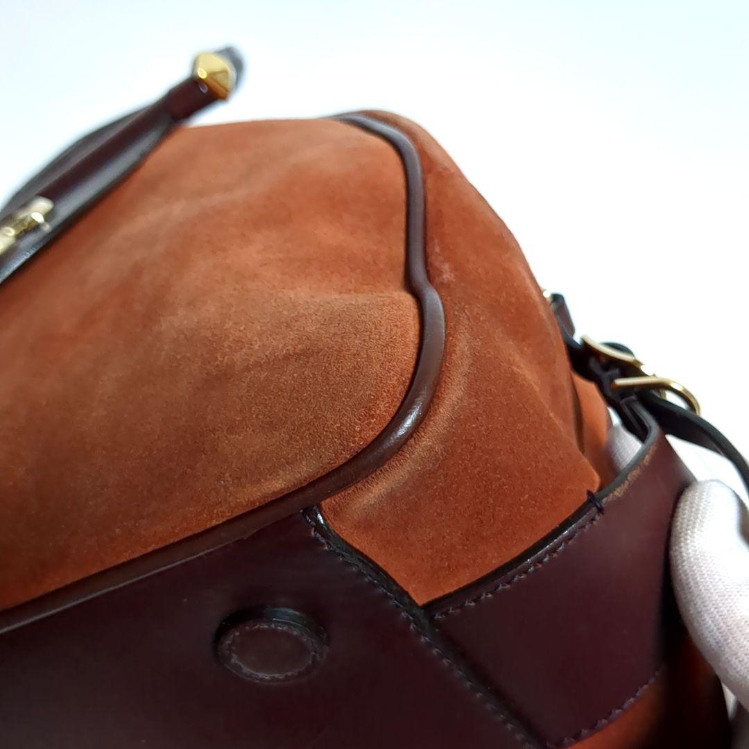 ✨ジミーチュウ✨ハンドバッグ ヴァレンヌ スエード ブラウン レザー