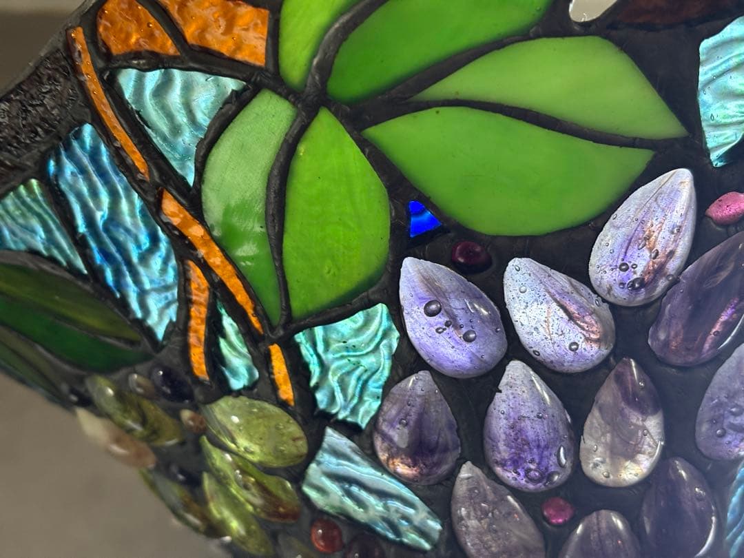 ステンドグラス　トールランプ　フロアランプ　レトロ　照明　間接照明　nZ