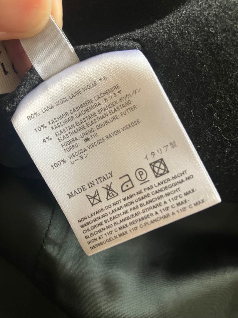 マルタンマルジェラ 4 カシミア入り ノーカラー ジャケット38 MM6