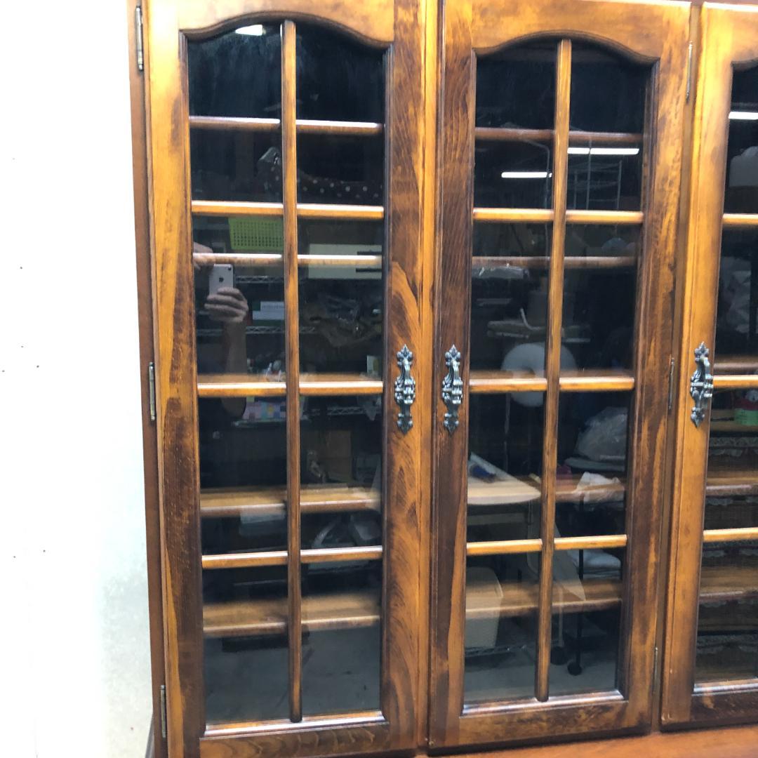 【古家具】カリモク家具 コロニアル ヴィンテージ 食器棚　750709-9