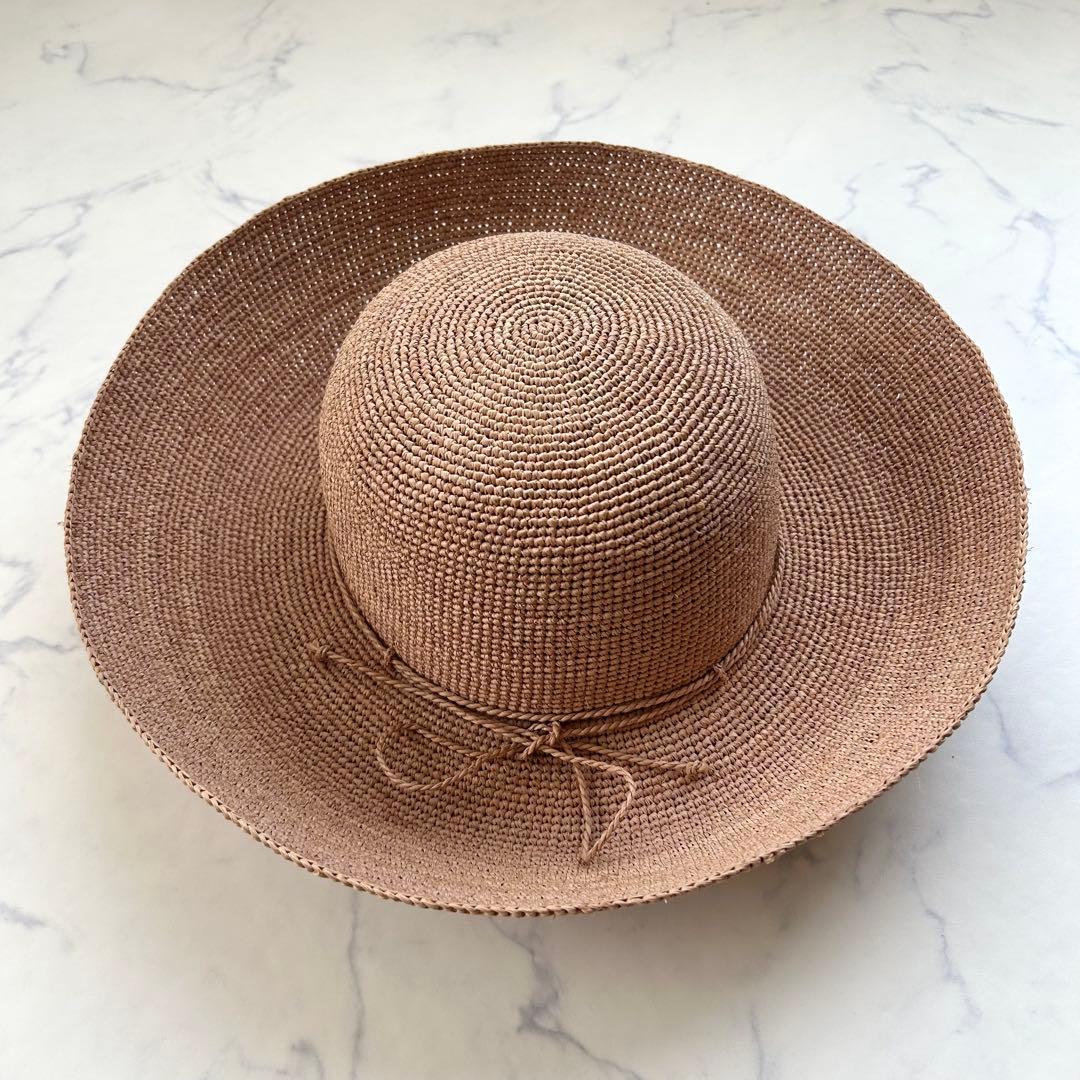 極美品 ヘレンカミンスキー 麦わら帽子 プロヴァンス12 ヌガー