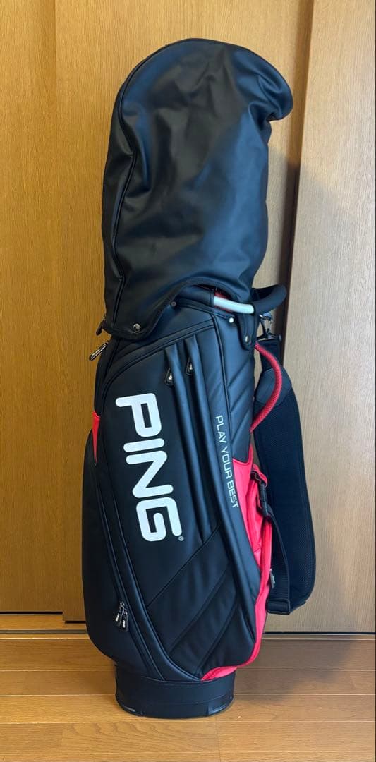 PING ゴルフキャディバッグ 黒/赤