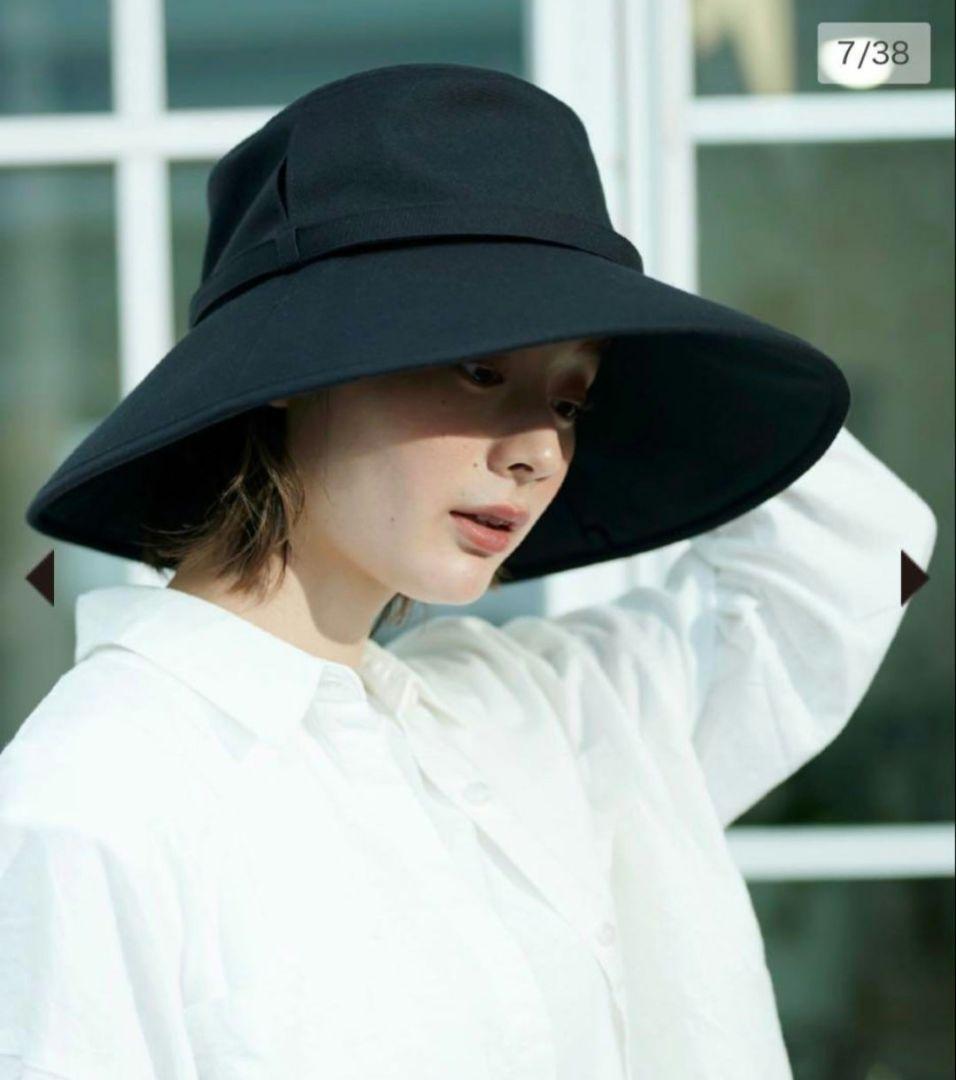 【美品】【ストラップなし】サンバリア100 ウィンドハット ブラック Mサイズ