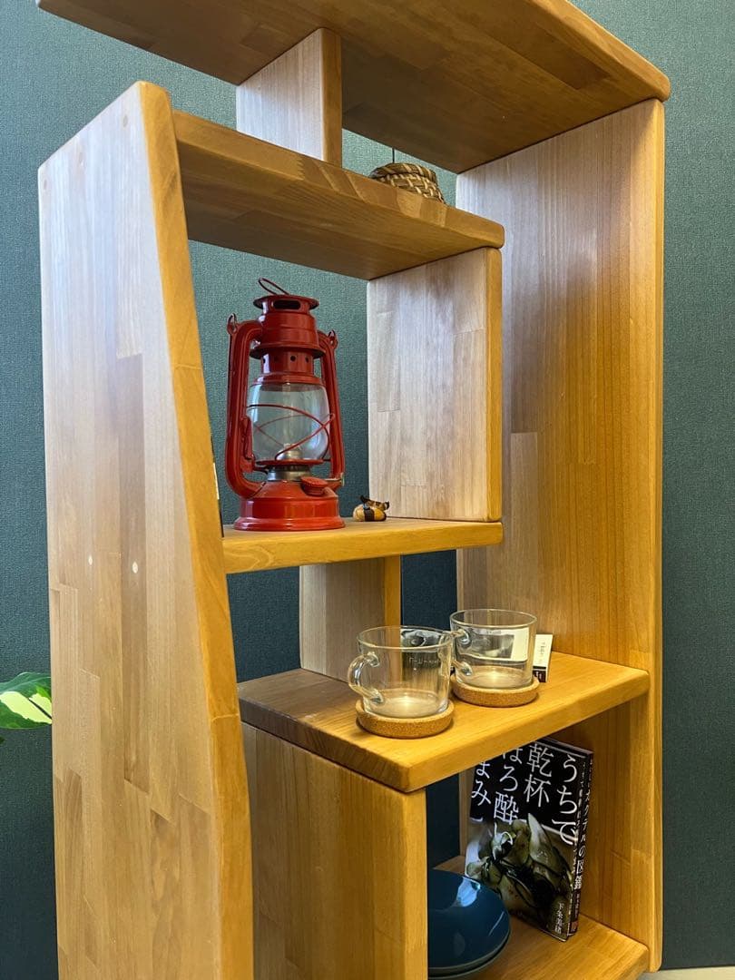 【在庫整理】 オープンラック ボックス アシンメトリー 120 Pa Lオーク