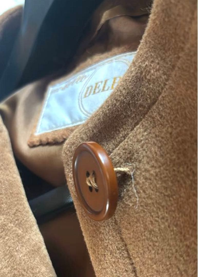 希少◆デルバ×PIACENZA ポンチョコート ケープ カシミヤ アンゴラ L