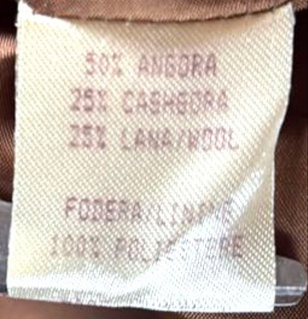 希少◆デルバ×PIACENZA ポンチョコート ケープ カシミヤ アンゴラ L