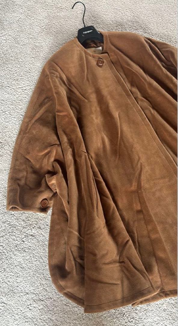 希少◆デルバ×PIACENZA ポンチョコート ケープ カシミヤ アンゴラ L