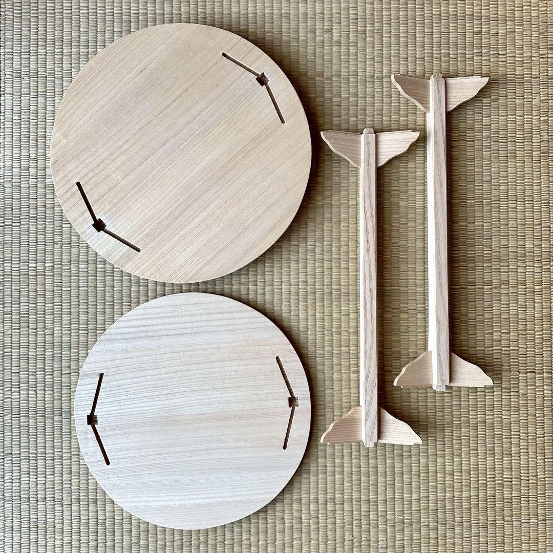 専用⭐︎小林幸斎 作 利休好写【桐 丸卓】 組立式 桐木地 タナピタット付 茶道具