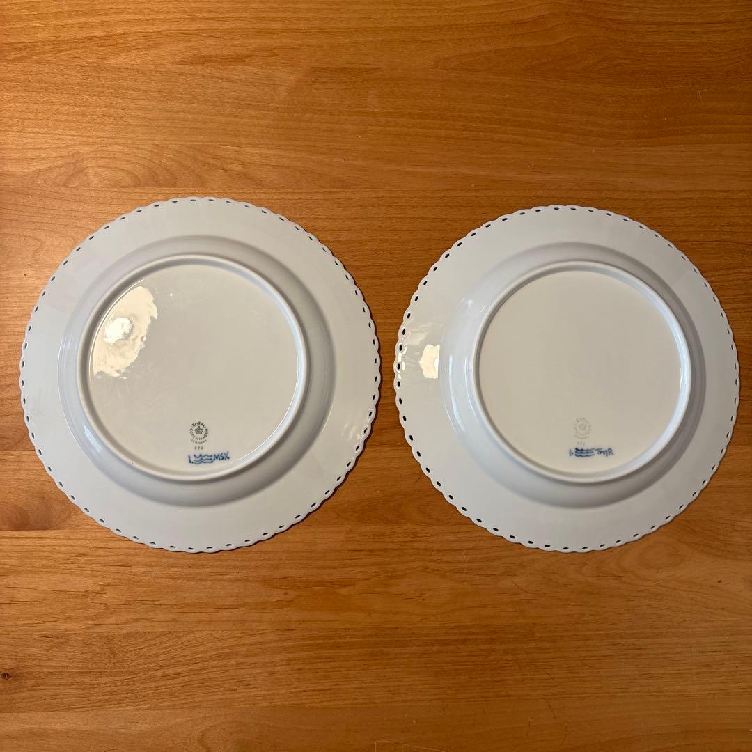 ロイヤルコペンハーゲン ブルーフルーテッドハーフレース 624 2枚セット