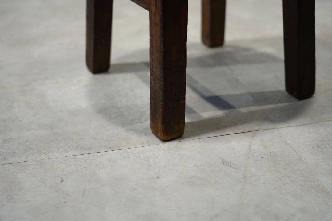 丸スツール　古木　昭和初期　アンティーク　ビンテージ　椅子　チェア