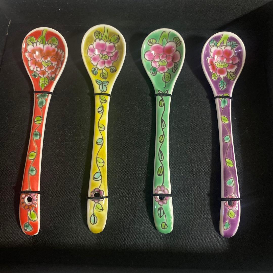 プラナカン　スプーン　4本セット　箱入り　シンガポール