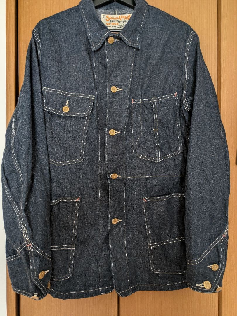 着用回数2回のみ！　シュガーケーン　SUGAR CANE　カバーオール　デニム