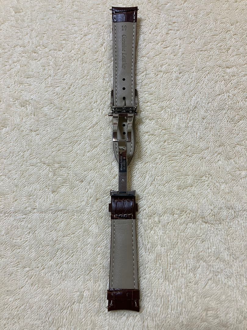 グランドセイコー純正Dバックル未使用　クロコダイル型押しストラップ付き