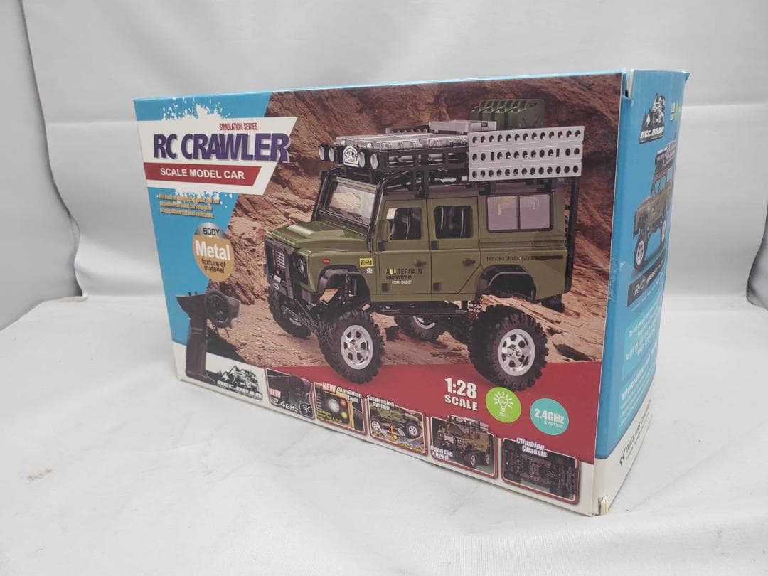 新品 1/28 オフロードラジコンカー ランドローバー メタルボディ 緑