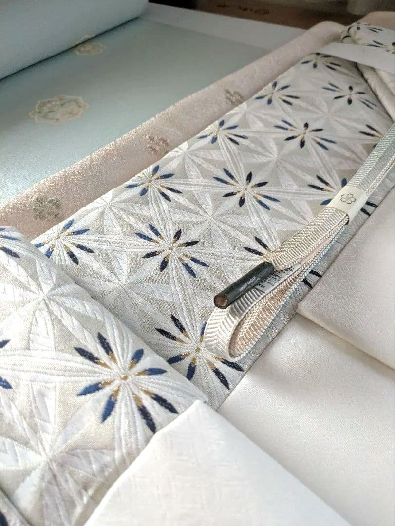 正絹西陣織七宝藤本仁9寸名古屋帯お仕立て上がり