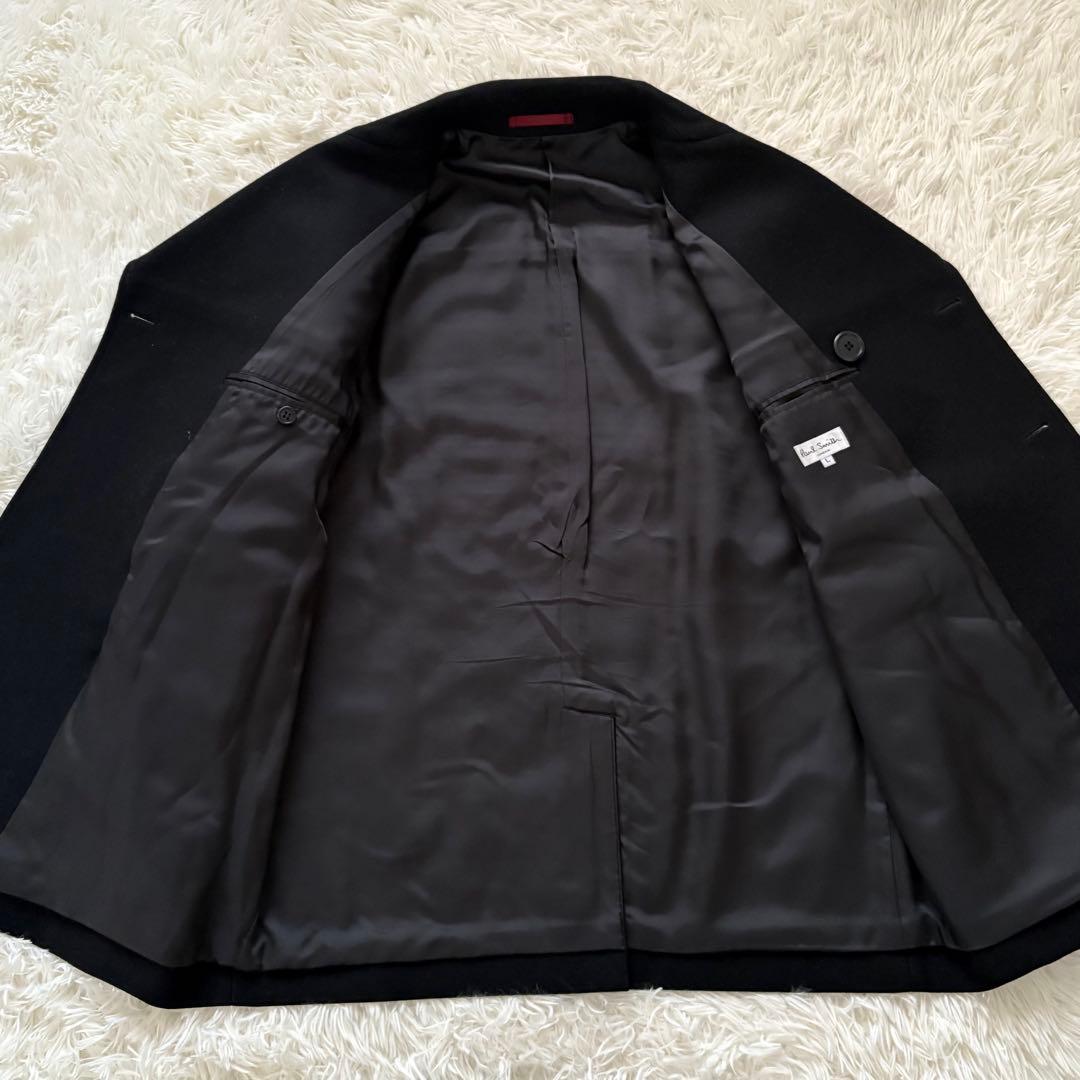 美品 Paul Smith LONDON ピーコート L ウールカシミヤ 黒