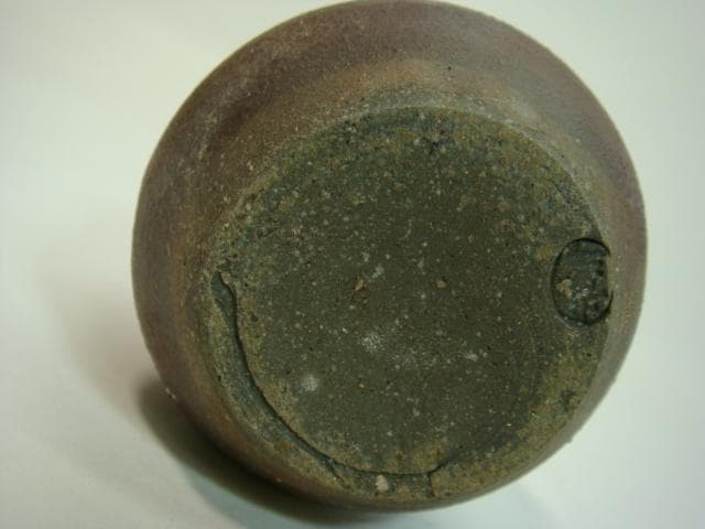 茶入■古い時代物古備前茶入れ 瓢箪型 牙蓋 古陶器 お茶道具 時代物 骨董品■