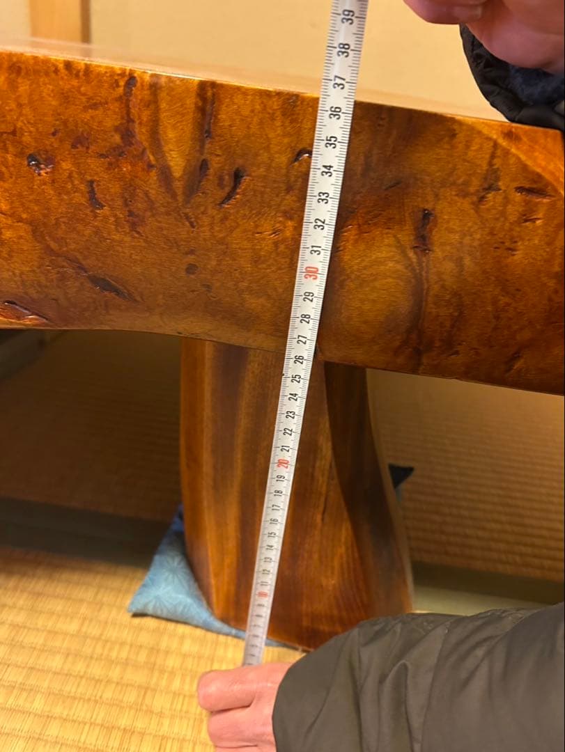 ち*ー様 【O-1288】一枚板 座卓 机 テーブル 昭和レトロ アンティーク