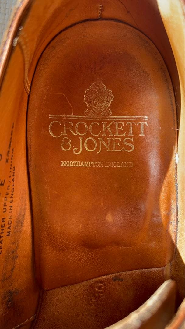 Crockett & Jones ブラウン スウェード プレーントゥ UK8.5
