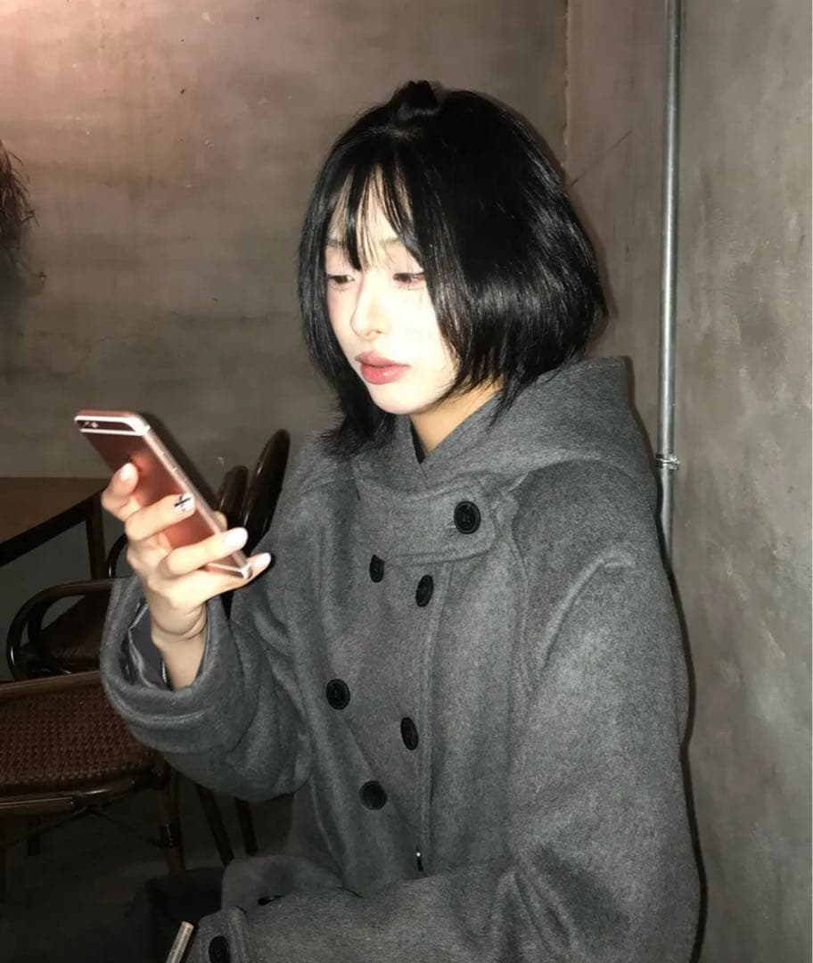 ジャケット・アウター Miseki SEOUL HOODIE DOUBLE BUTTON COAT