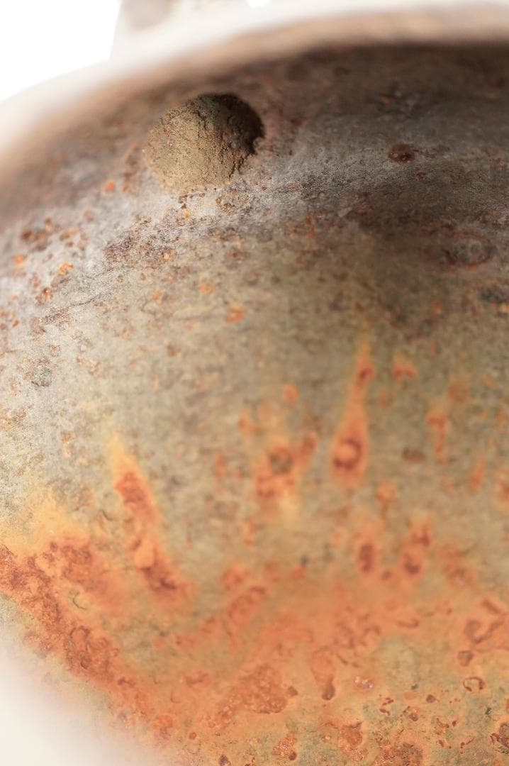 萬龍堂造　玉泉仙史 蘭紋「幽香清韻」丸形小鉄瓶　小振り　小ぶり