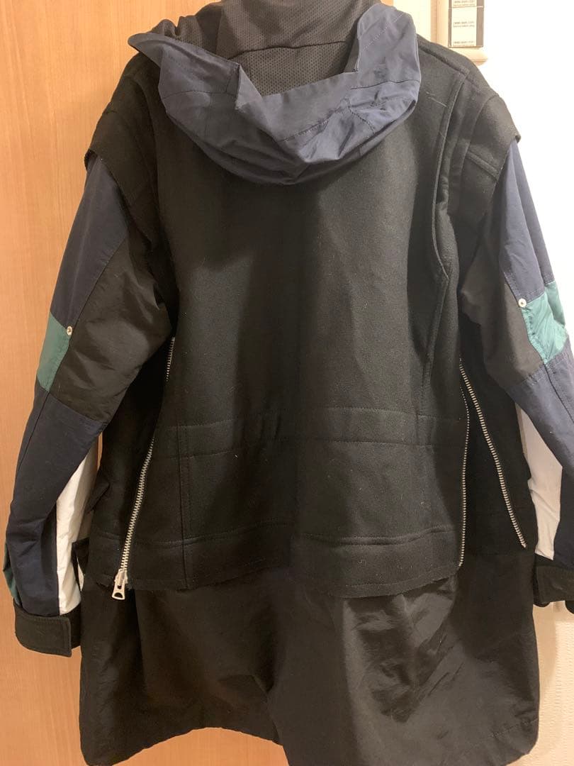 【sacai】 21AWウールメルトンコートサカイ