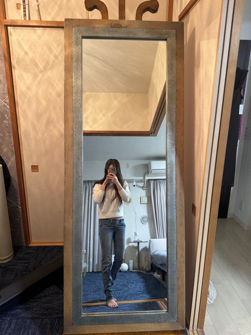 高級　特大姿見　鏡　ビッグミラー　全身鏡　イーゼル　2点セット　ブティック　店舗