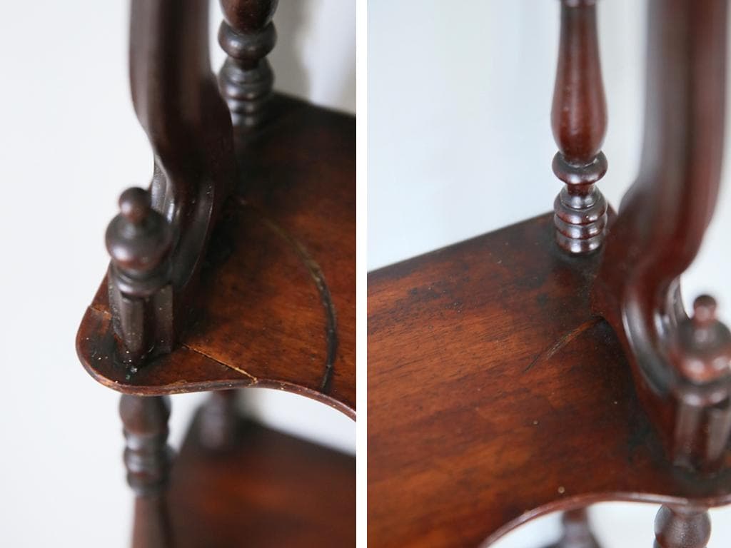 フランスアンティーク木製ウォールシェルフ/壁掛けラック/飾り棚(90-125-2