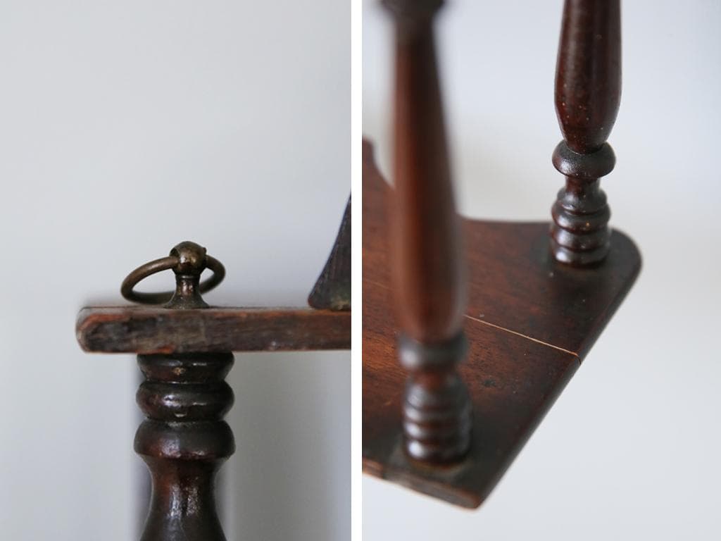 フランスアンティーク木製ウォールシェルフ/壁掛けラック/飾り棚(90-125-2