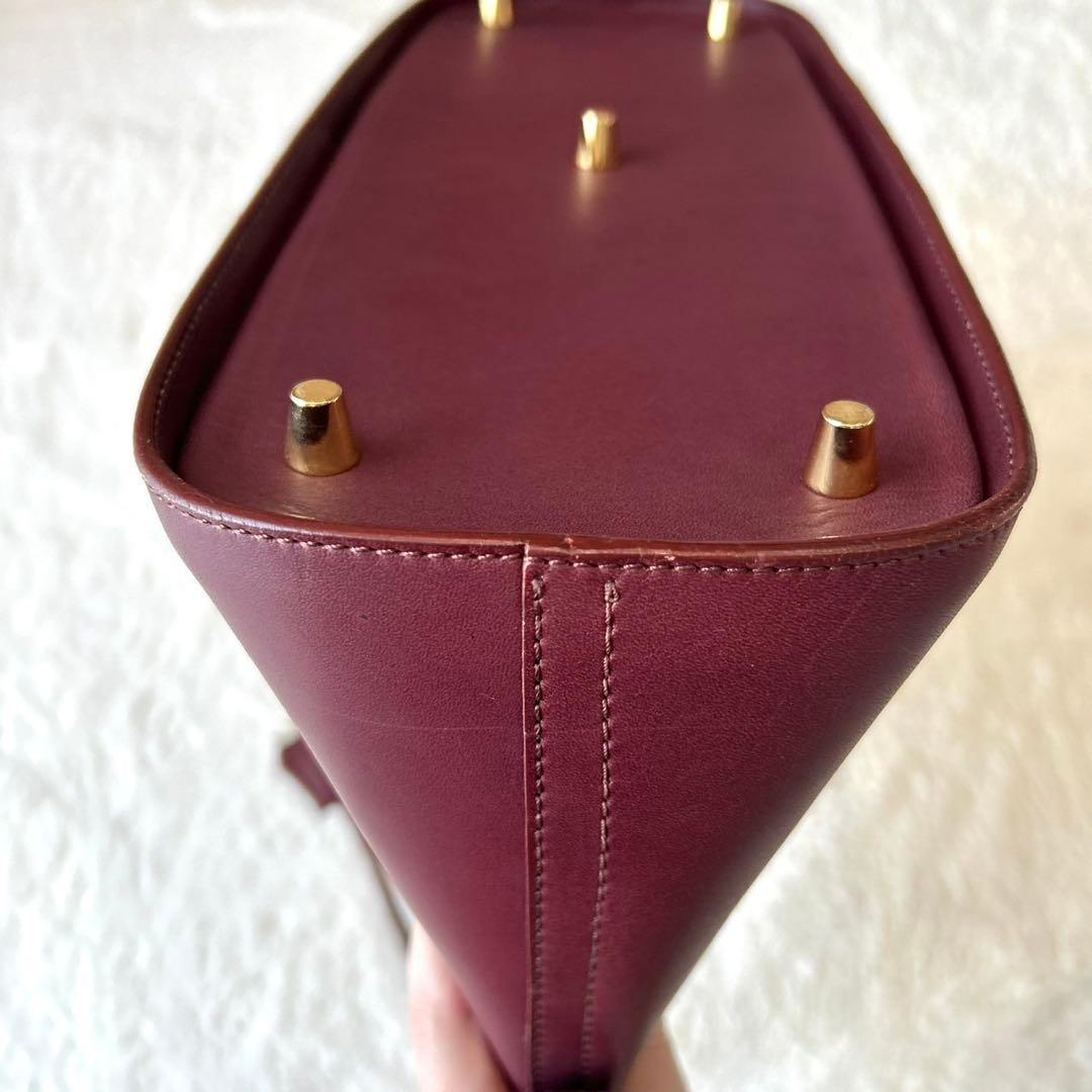 【美品】ソメスサドル　ハンドバッグ　ショルダーバッグ　ボルドー　2way
