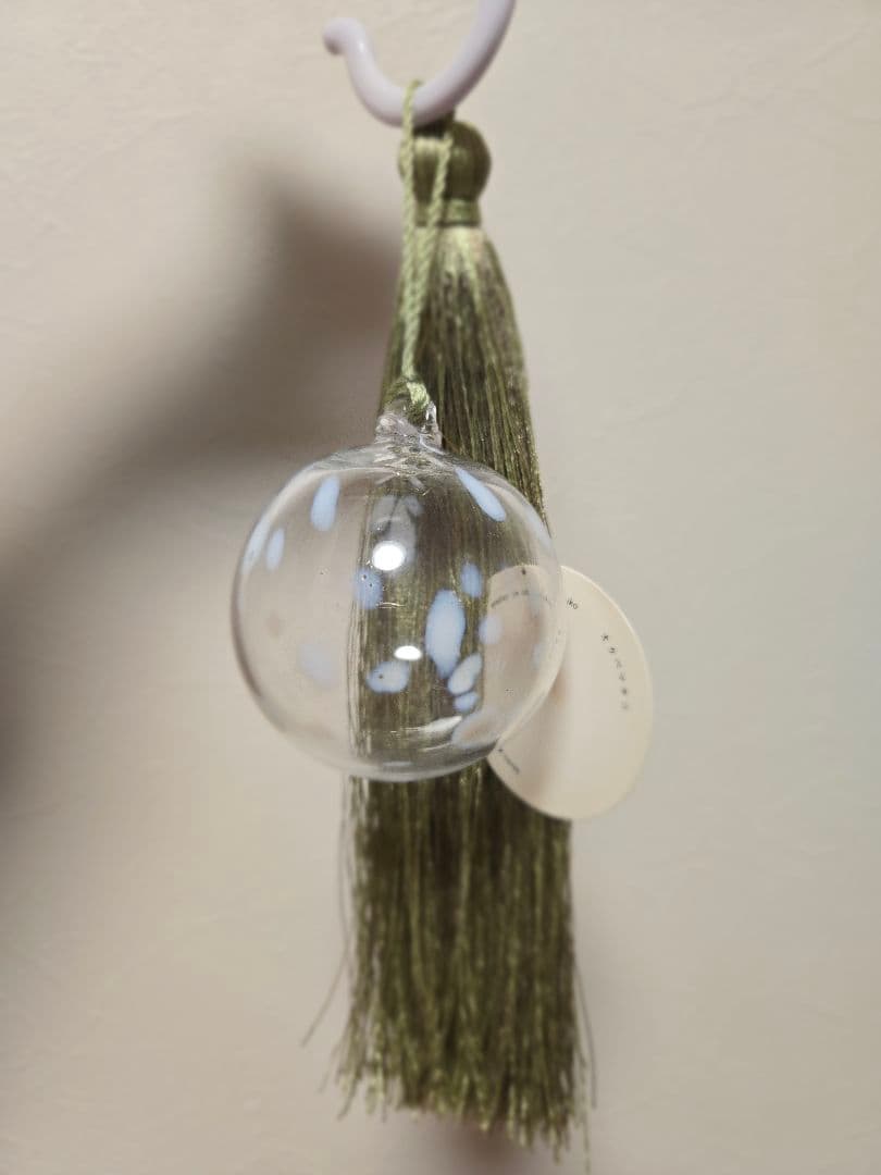 オカベマキコ ガラスのオーナメント ドット模様 飾り 新品 未使用