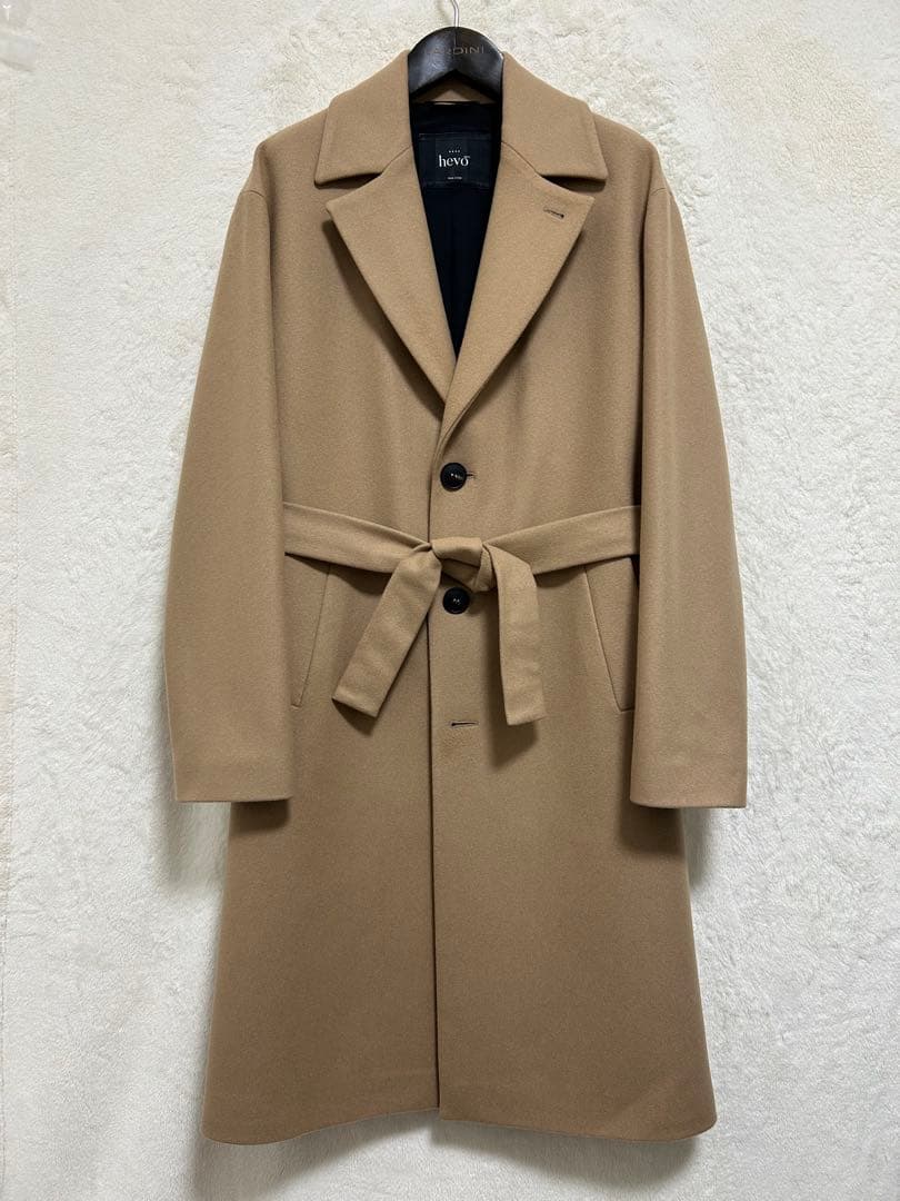 【極美品】hevo イーヴォ ロングコート 46 M キャメル オーバーサイズ