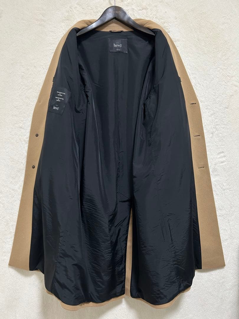 【極美品】hevo イーヴォ ロングコート 46 M キャメル オーバーサイズ