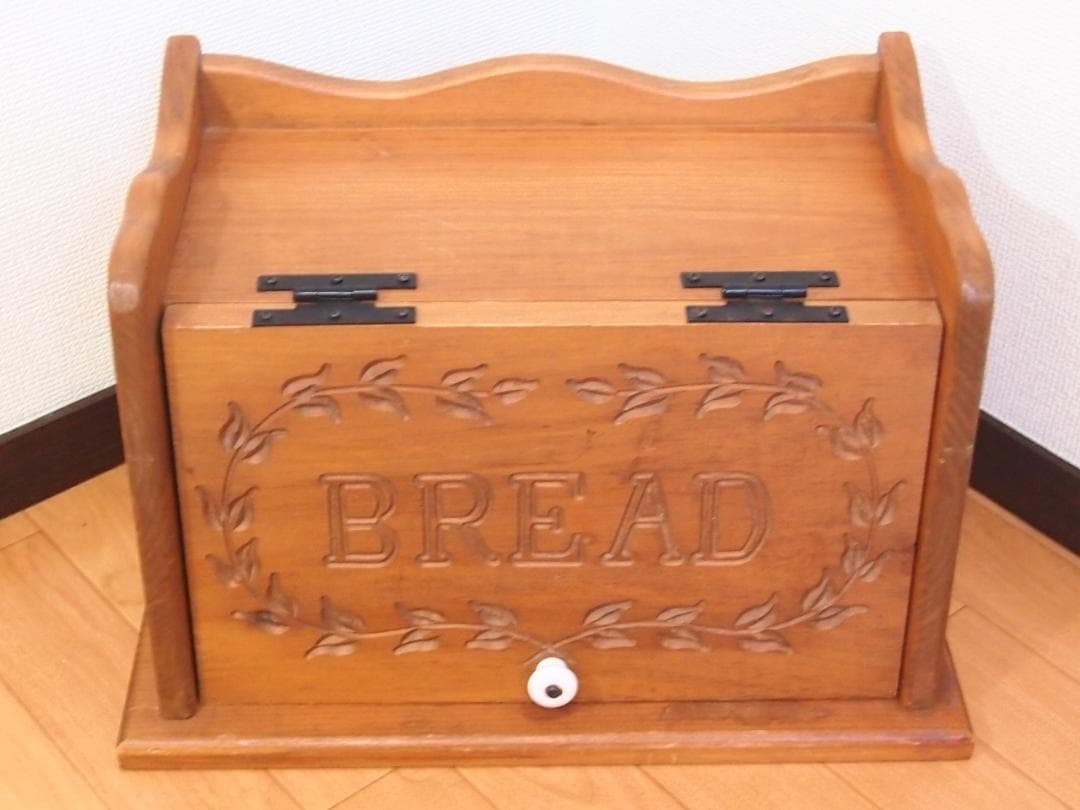 【良品】USヴィンテージ BREAD 木製 ブレッドケース/パンケース 収納家具