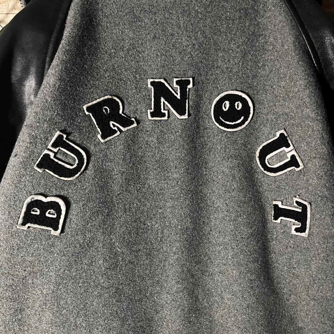 【激レア】BURNOUT 袖レザー　ウール　スタジャン　L takuya∞着用