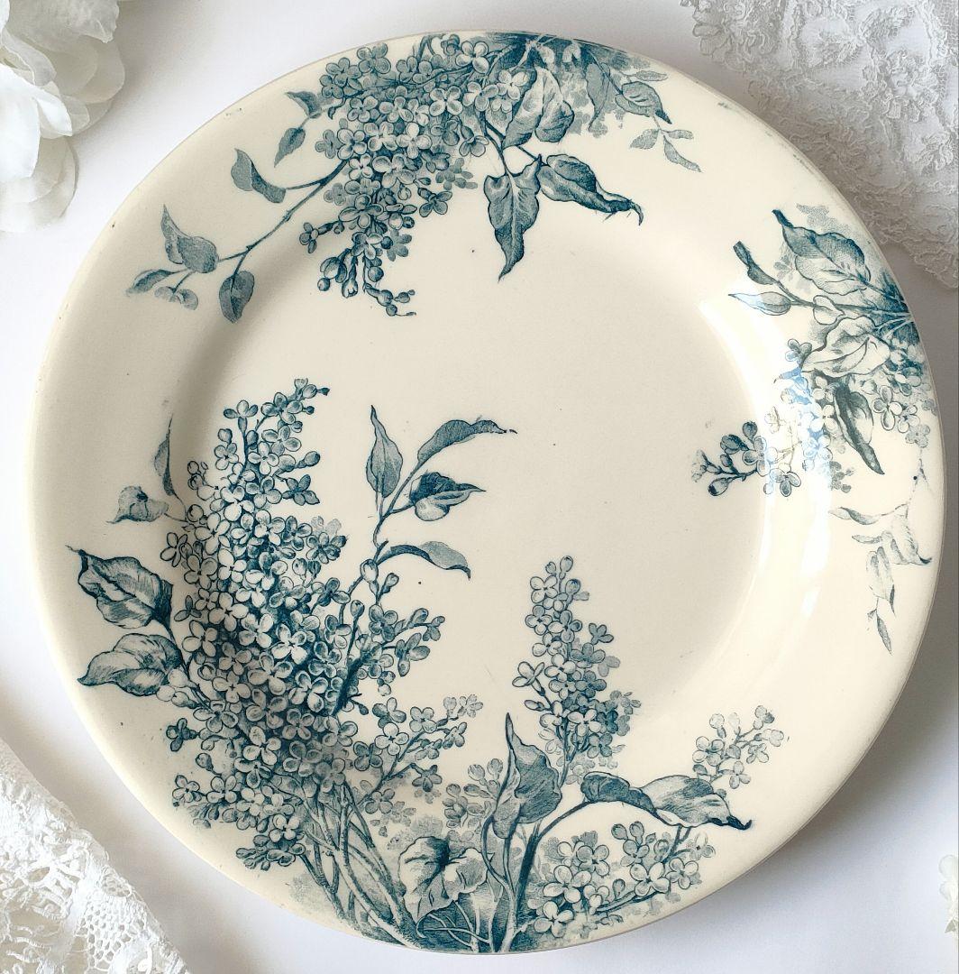 希少　美品　ジアン　LILAS 　平皿B　フランスアンティーク